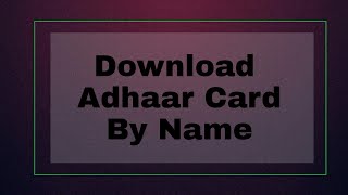 How to Find Aadhaar Number by Name  AND Mobile Number [upl. by Stormi316]