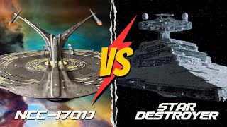 USS Enterprise J VS Imperial Star Destroyer  Size Comparison [upl. by Rivard595]