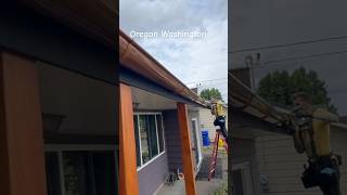 Half Round Gutters Copper Metallic diy gutters rain gutterrepair homerepair shorts [upl. by Oiramrej]