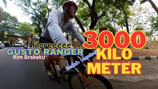 REVIEW RIM BRAKEku GUSTO RANGER Setelah Jalan 3000km [upl. by Attaynik]