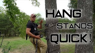 How to Hang a Treestand FAST  The Best Efficient Way to Hang and Hunt Deer [upl. by Airpal]