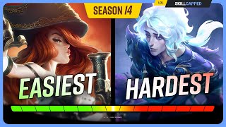 Ranking EVERY CHAMPION from EASIEST to HARDEST for Season 14  League of Legends [upl. by Ahsem944]