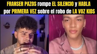 FRANSER PAZOS rompe el SILENCIO y HABLA por PRIMERA VEZ sobre el ROBO de LA VOZ KIDS clips cuba [upl. by Adiela]