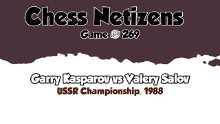 Garry Kasparov vs Valery Salov • USSR Championship 1988 [upl. by Ainwat282]