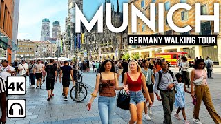 MUNICH Germany 🇩🇪 4K Walking Tour Downtown Sunny Day 2024 ☀️ [upl. by Basia592]