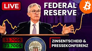 🔴 BITCOIN LIVE  FED Zinsentscheid amp Pressekonferenz [upl. by Gallager744]