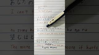 HotaruFujita Maiko lyrics music japanese emotional [upl. by Ennairac]