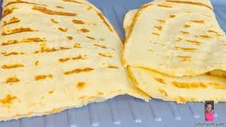 2 ingridients Easy Flatbread Recipe with no yeast no oven no knead [upl. by Karol]