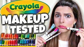 Testing CRAYOLA MAKEUP  Honest Review [upl. by Kathe326]