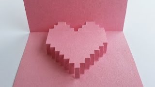 TUTORIAL bigliettino con CUORE 3D [upl. by Ahsaei]