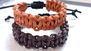 how to make leather bracelet for men [upl. by Origra]