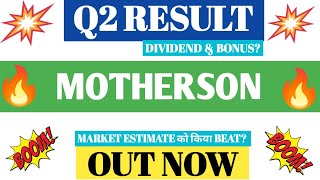 MOTHERSON Q2 RESULTS 2025  MOTHERSON Q2 RESULTS TODAY  MOTHERSON LATEST NEWS TODAY [upl. by Khoury]