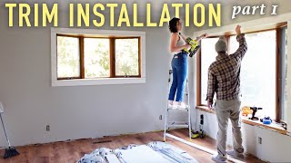 Were installing trim in our fixer upper Part 1 [upl. by Hildy140]