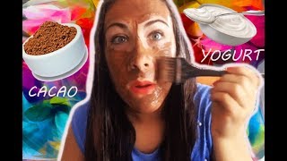 Maschera per viso e capelli al C A C A O e Y O G U R T  CACAO AND YOGURT MASK [upl. by Foley]