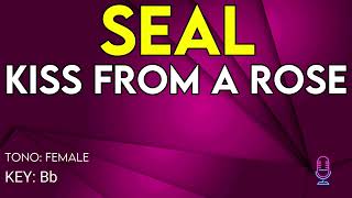 Seal  Kiss From A Rose  Karaoke Instrumental  Female [upl. by Ennayelhsa]