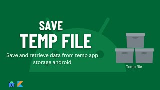 Save and read temporary file in android  Save text file in android temporary storage [upl. by Soigroeg]