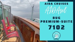 AIDA Cruises  AIDAsol AIDAblu AIDAmar AIDAstella AIDAluna AIDAbella AIDAdiva Bug PremiumSuite 7102 [upl. by Jenkel]