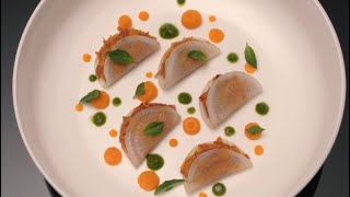 Daikon ravioli with duck and sweet potato recipe [upl. by Cardew942]