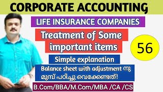 Treatment of Some Important Items in the Accounts of Life Insurance CompaniesCorporate accounting [upl. by Nuncia]