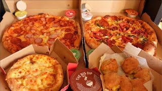 Dominos Pizza quotThe Sizzlerquot amp quotAbsolute Bangerquot │Relaxing pizza tasting no talking [upl. by Seilenna]