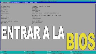 Entrar a la BIOS de una Laptop si no funcionan las teclas de función  W10 [upl. by Whyte]