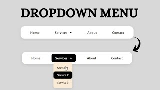 How to create Dropdown Menu in HTML amp CSS [upl. by Una]