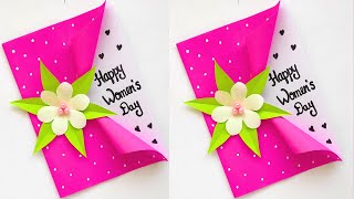 Womens day card ideas  Special Womens day card ideas  DIY Womens day card  Handmade Greeting card [upl. by Larry]