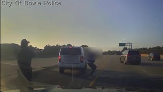 RAW Body camera footage of Bowie officer firing gun while helping stranded driver [upl. by Ninos]