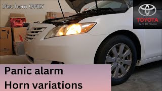 6th gen Toyota Camry  Panic alarm horn variations [upl. by Amesari675]