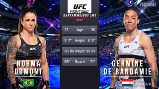 NORMA DUMONT VS GERMAINE DE RANDAMIE FULL FIGHT UFC VEGAS 90 [upl. by Alaaj760]