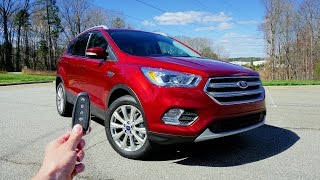 2017 Ford Escape Titanium EcoBoost 15L Start Up Test Drive Walkaround and Review [upl. by Gina]