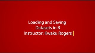 Loading and Saving Datasets in R [upl. by Okihsoy931]