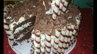 চকলেট ওয়েফার কেক  Chocolate Wafer Cake  গ্যাসের চুলায় তৈরি মজাদার চকলেট কেক [upl. by Earazed]