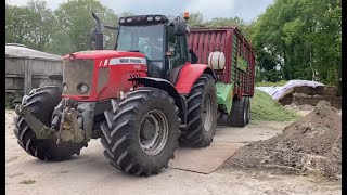 kuilen met Massey Ferguson 7495 [upl. by Mungam]