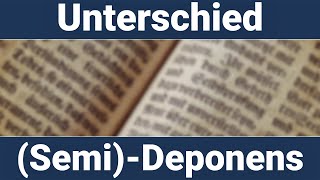 Unterschied von Deponentien und Semideponentien erklärt [upl. by Husch707]