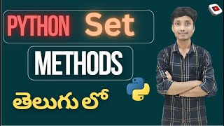 Set methods in python Telugu  python tutorials for beginners set functions programmingwithvijay [upl. by Ytirev741]