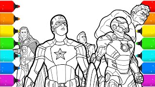 The Avengers Superhero Coloring Pages [upl. by Oretos]