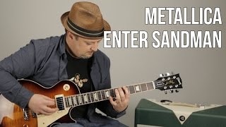 How to Play Enter Sandman on Guitar Metallica Guitar Lessons [upl. by Adnerol]