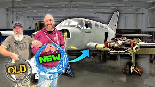 Installing Engine Control Cables In The Free Abandoned Airplane [upl. by Leroy509]