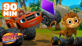 Blaze Saves a Monkeys Kite 🪁  90 Minute Compilation  Blaze and the Monster Machines [upl. by Eleanor]