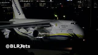 Antonov AN124 at HAL Airport Bangalore  BLRJets Spotting [upl. by Ertemed]