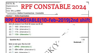 Rpf constable previous year question PAPERRpf previous year question practice set 2024 [upl. by Sevik]