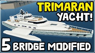 Modifying The BRIDGE  Futuristic Trimaran Yacht Build In Stormworks 5 [upl. by Rogers]