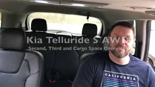 Kia Telluride S  Rear Seats and Cargo Space Overview [upl. by Arrad]