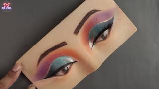 Beautiful combination of cut crease eye Makeup 2024 [upl. by Ai]