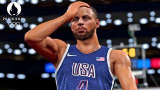 Steph Curry Night Night in Paris 😴  NBA 2K25 Olympics Mode  USA vs France Gold Medal Gameplay [upl. by Jozef]