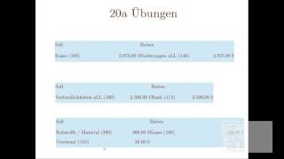 20a Buchhaltung einfach und kompakt Übungen zum Thema [upl. by Ellon]