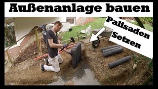 Kreative Gartengestaltung│Palisaden setzen am Hang 👷‍♂️  So gehts │Teil 1 [upl. by Arrait]