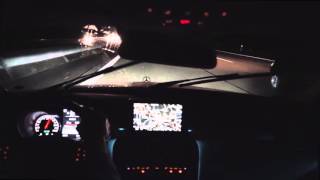 MB C300 Nachts Autobahn lange Fahrt  long drive on Autobahn by night  LED light [upl. by Hjerpe]