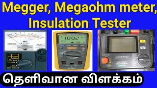 How to use megger megaohm meter IR Insulation resistance tester in Tamil 2020  Gen infopedia [upl. by Lednek967]